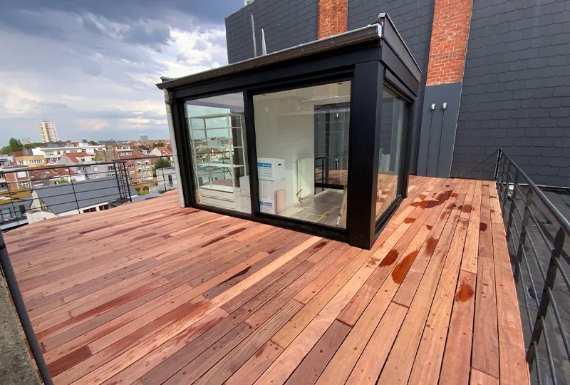Création d'une terrasse carrelée